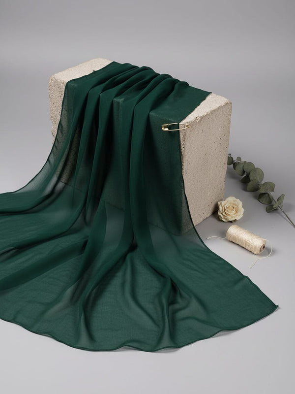 Green Colour Pure Organza Plain Dyed Fabric
