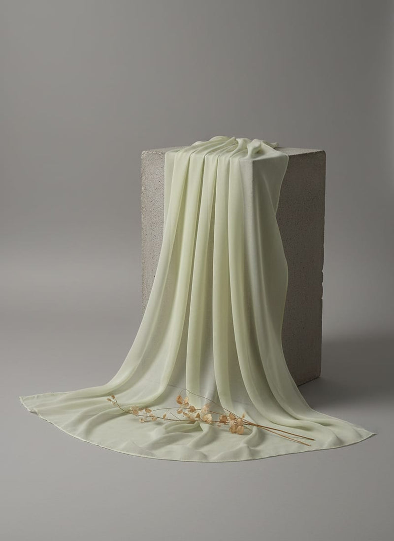 Light Pista Colour Pure Organza Plain Dyed Fabric