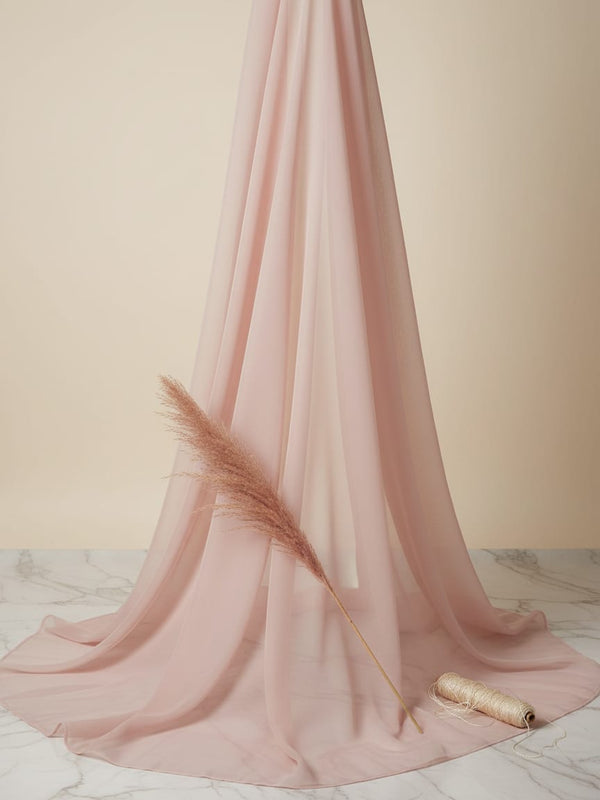 Peach Colour Pure Organza Plain Dyed Fabric