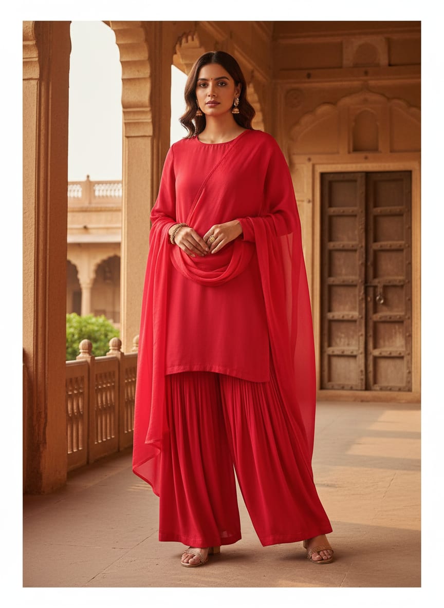 Gajari Colour Pure Chinon Plain Dyed Fabric