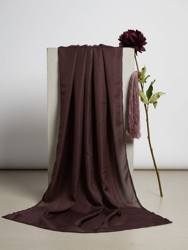 Wine Colour Pure Chinon Plain Dyed Fabric