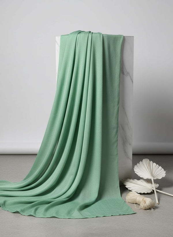 Pista Green Colour Pure Chinon Plain Dyed Fabric - Fabric Editorial Studio Flatlay Lookbook - PLPC-0-PL1964-108