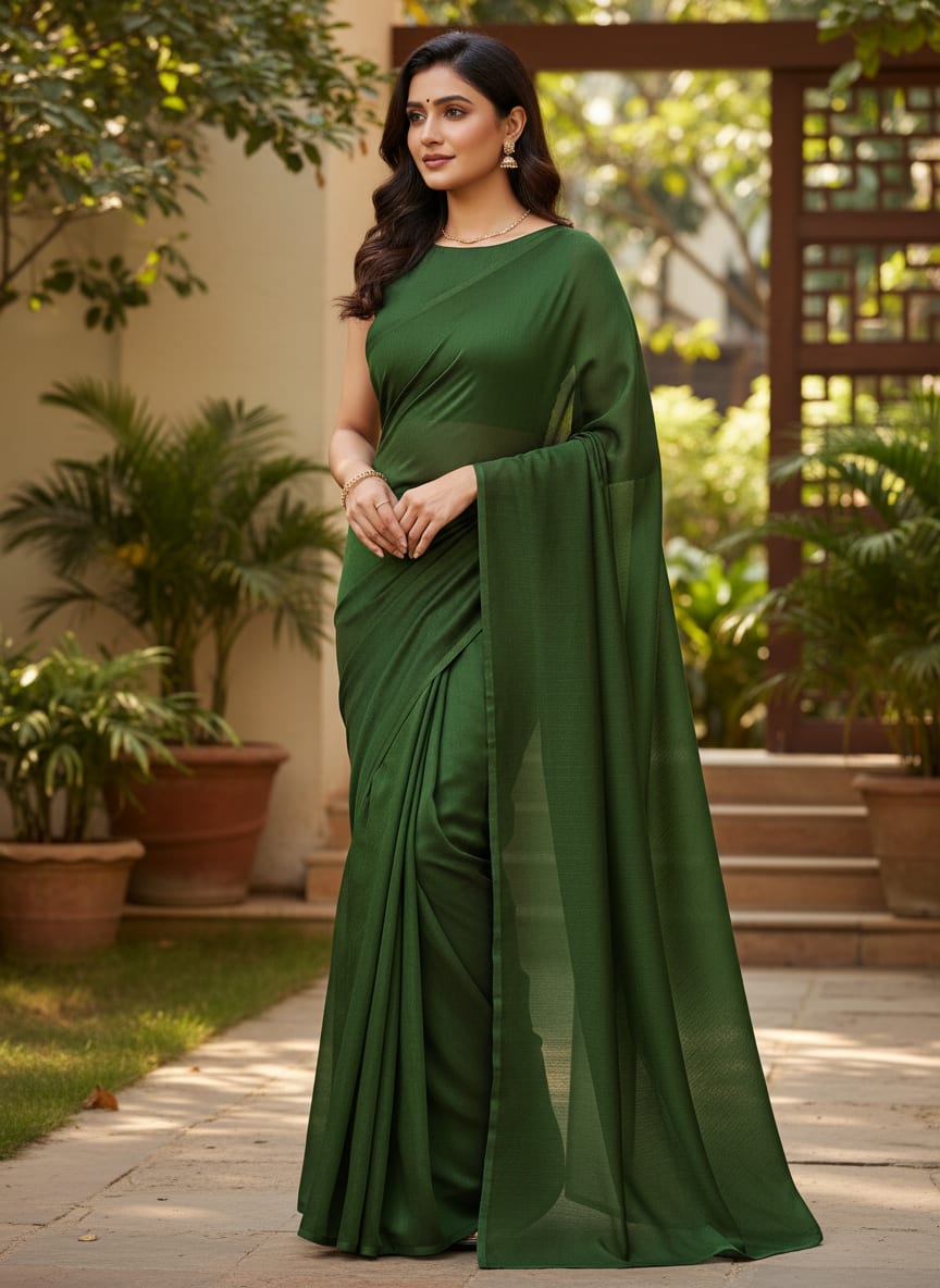 A fluid drape and subtle sheen define this fabric's deep, enchanting character.