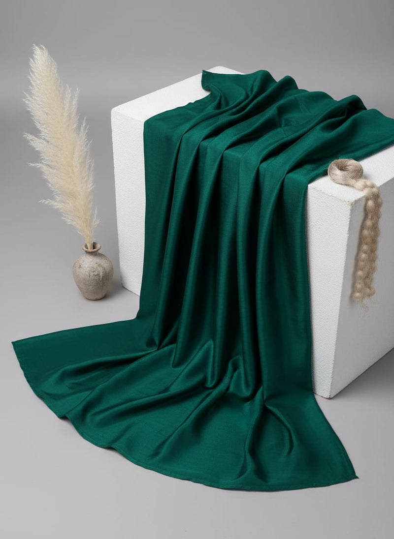 Bottel Green Colour Pure Upada Plain Dyed Fabric