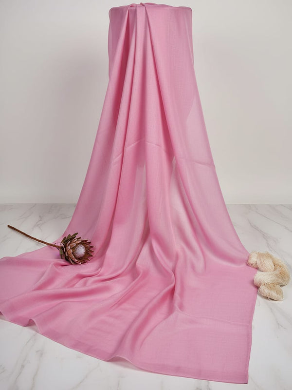 Pink Colour Pure Upada Plain Dyed Fabric