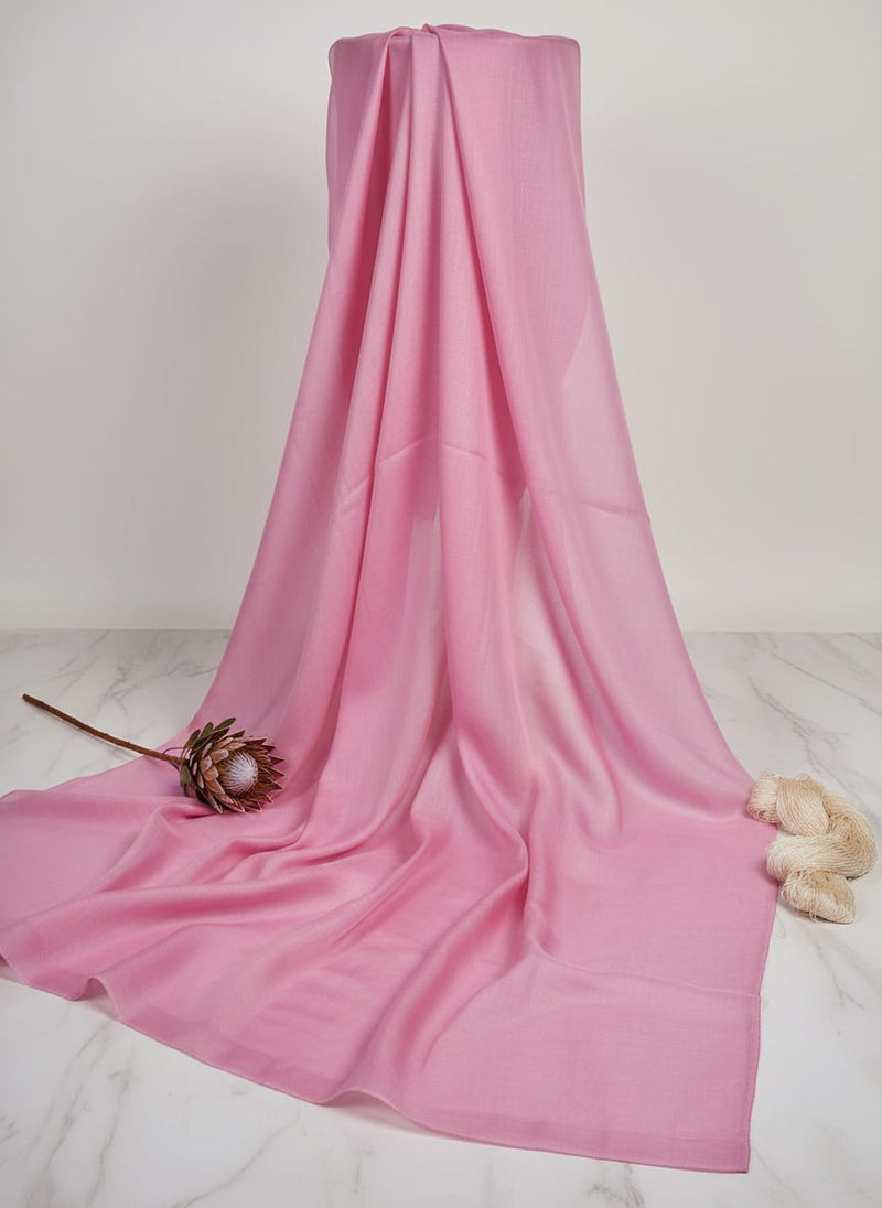 Pink Colour Pure Upada Plain Dyed Fabric