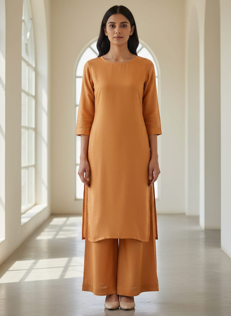 Mustard Yellow Colour Pure Crepe Plain Dyed Fabric