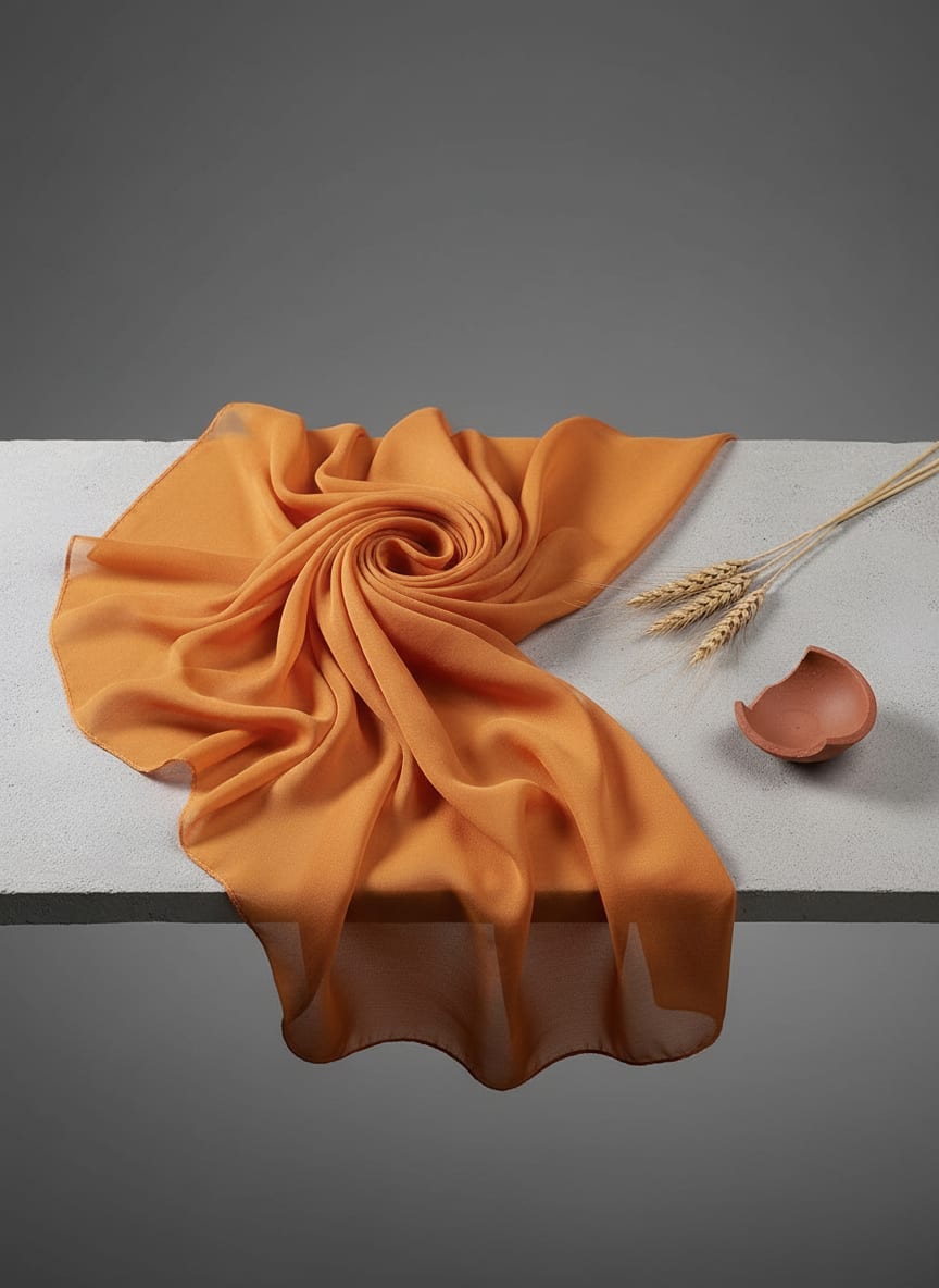 Discover a fabric that drapes like liquid sunshine with a soft, matte touch.