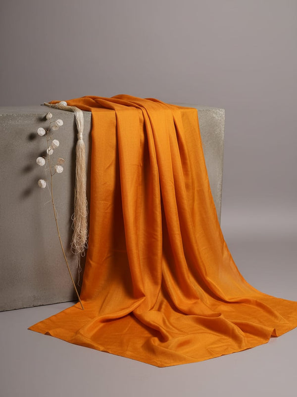 Gold Colour Upada Silk Plain Dyed Fabric