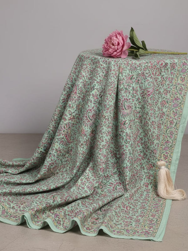 Tiny Western Leaves With Flower Digital Printed Fabric - Pure Cotton