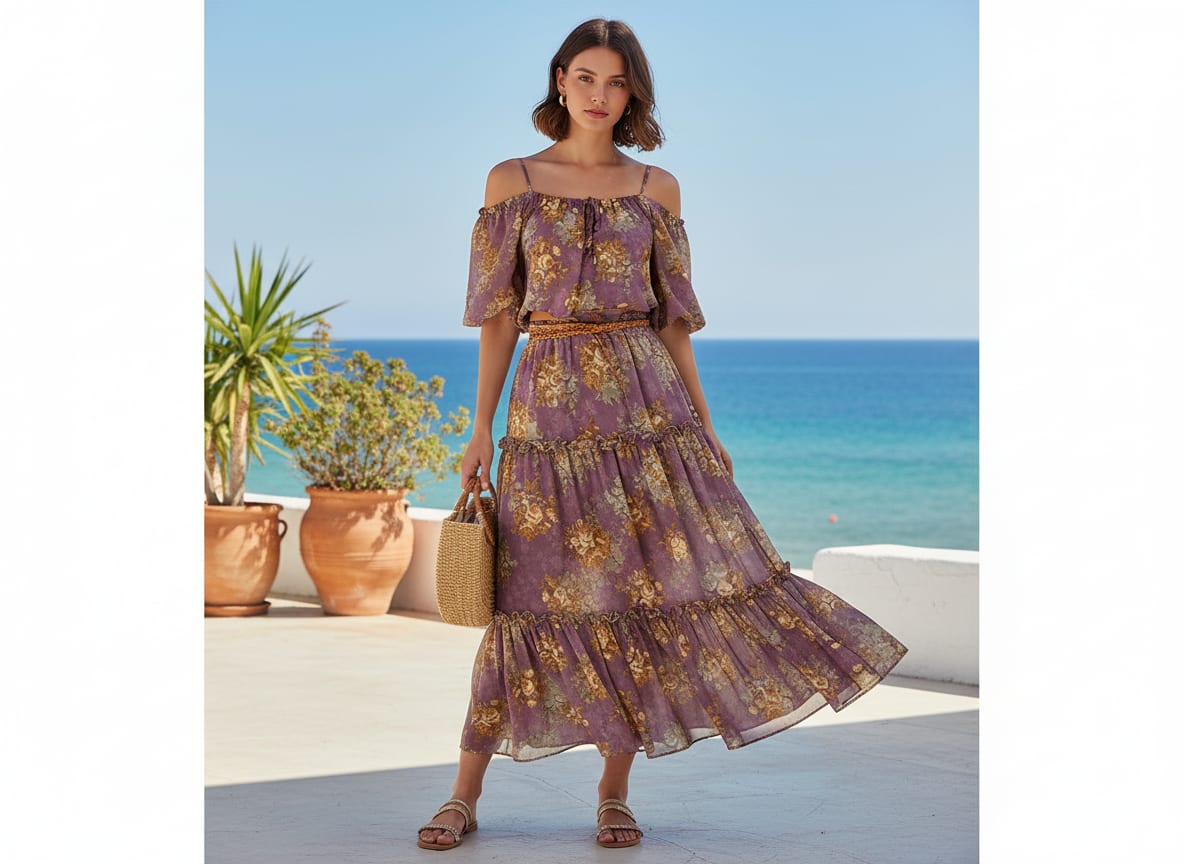Big Rose With Dark Scintillating Violet Colour Digital Printed Fabric - Weightless