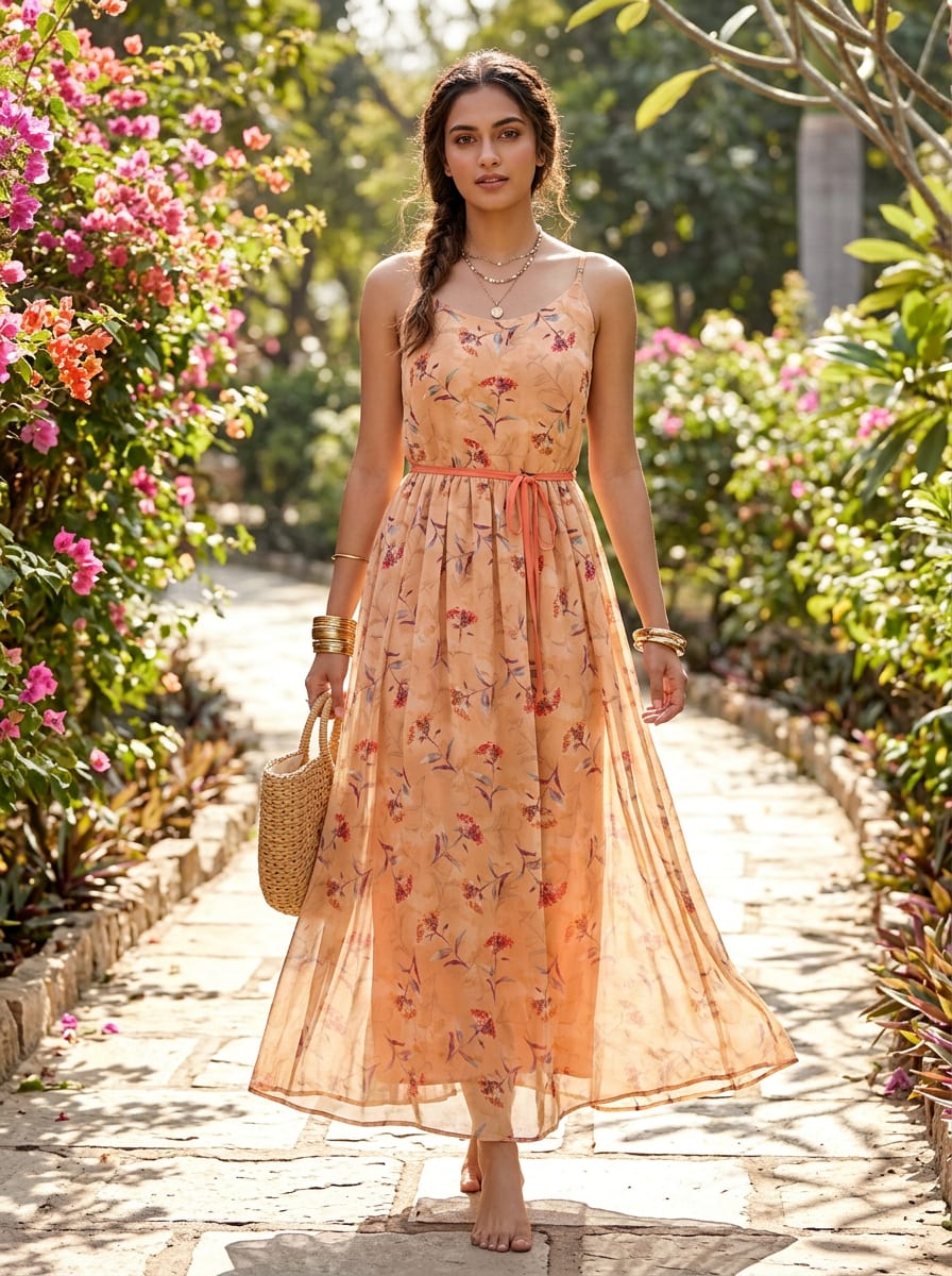 Where Watercolor Meets Woven Georgette