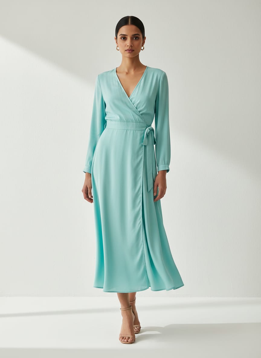 Pastel Blue Colour Natural Crepe Plain Dyed Fabric