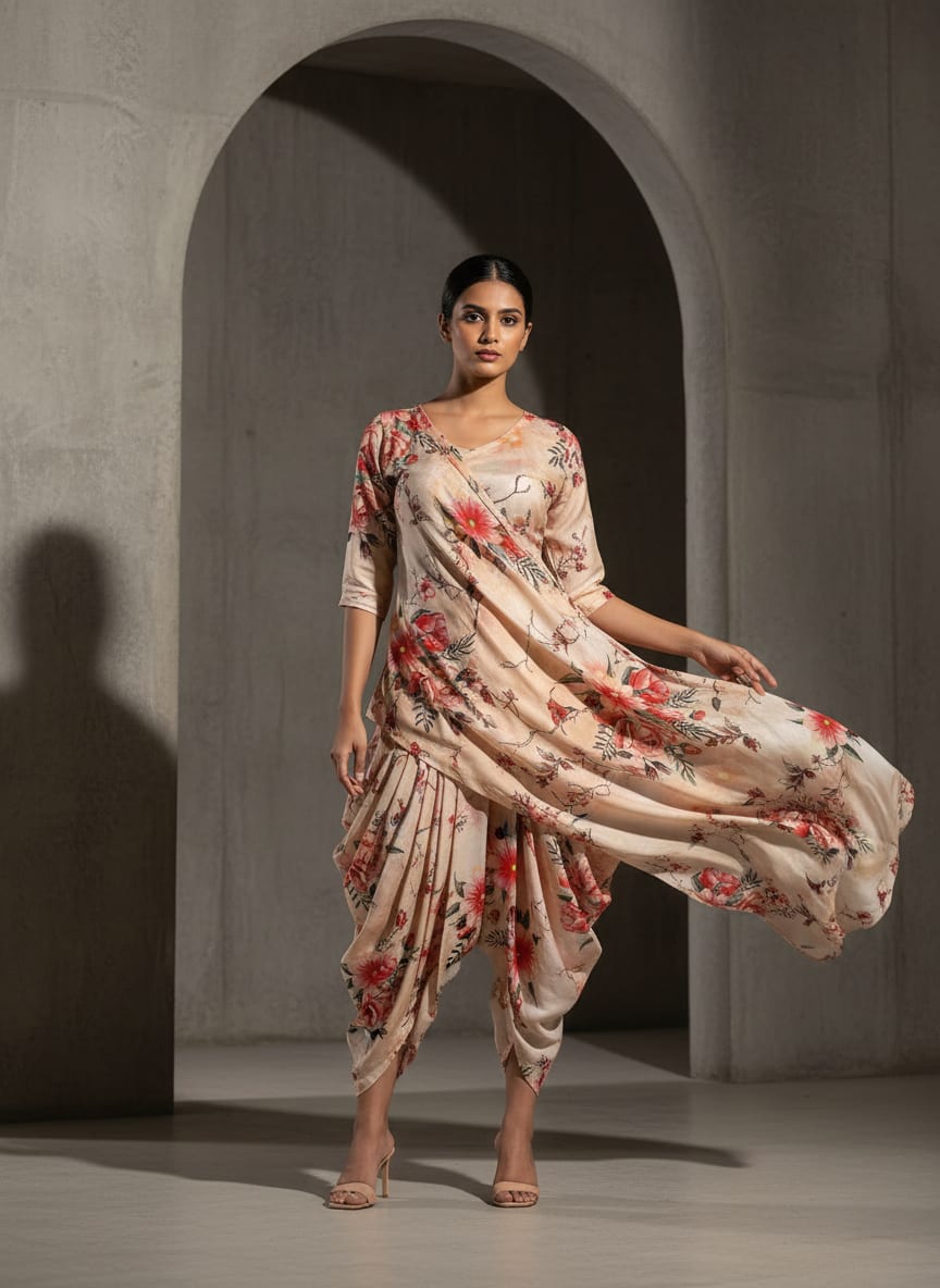 Multicolor Floral Digitally Printed Fabrics - Pure Cotton
