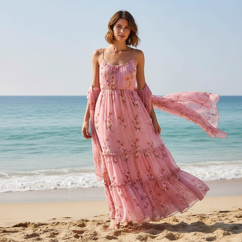 Multicolor Flower Pure Georgette Printed Fabric