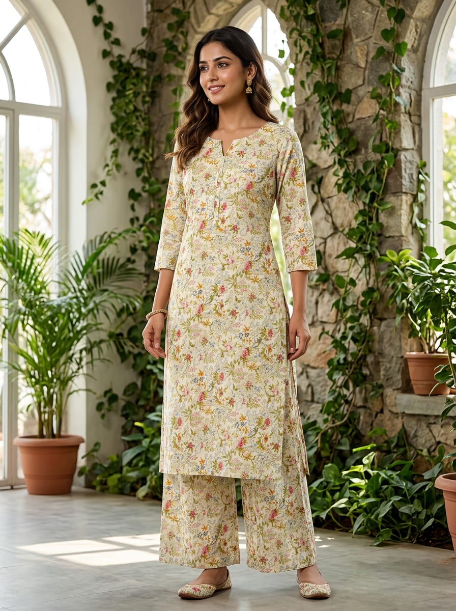 A Print Reminiscent of a Country Garden