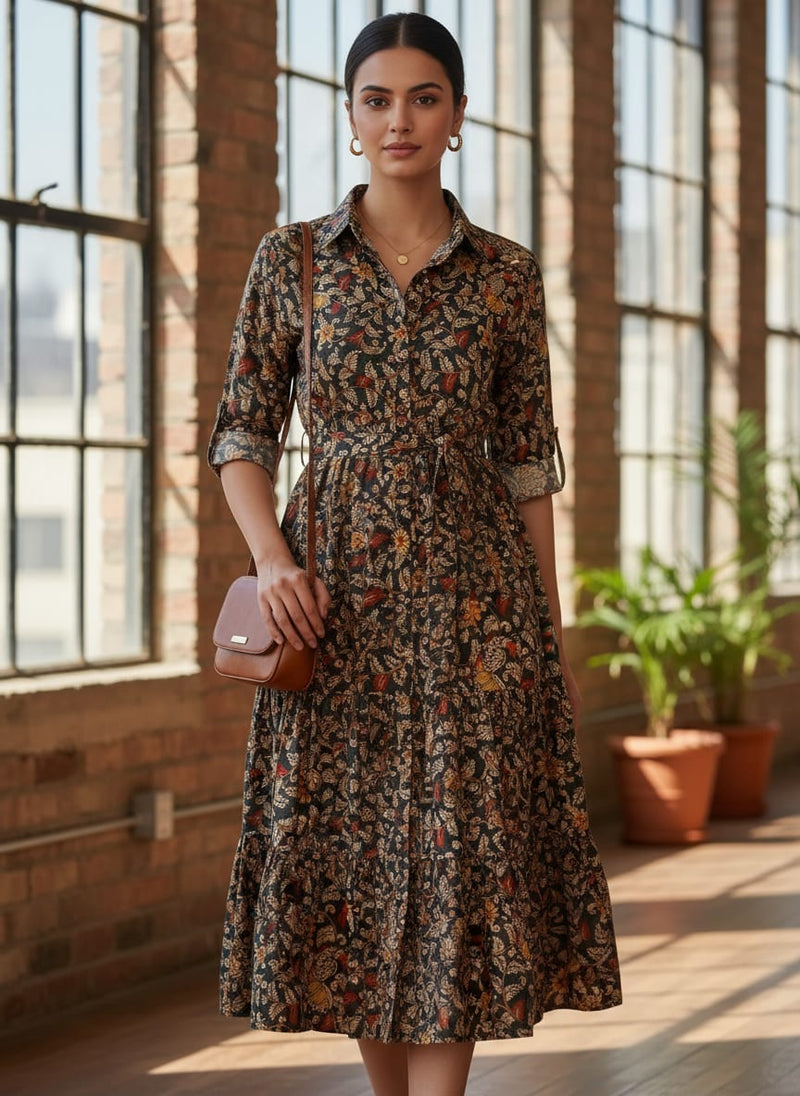 Dolden Floral Pure Cotton Printed Fabric Material
