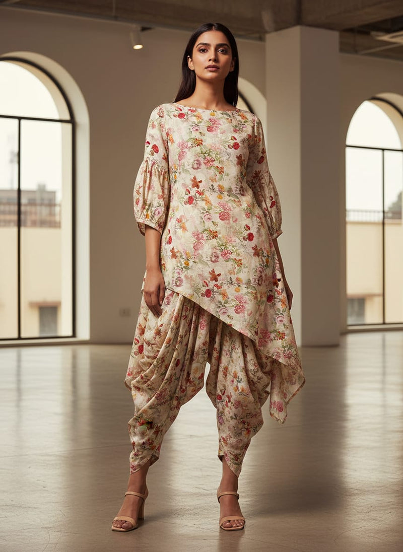Multicolor Floral Pure Cotton Printed Fabric Material