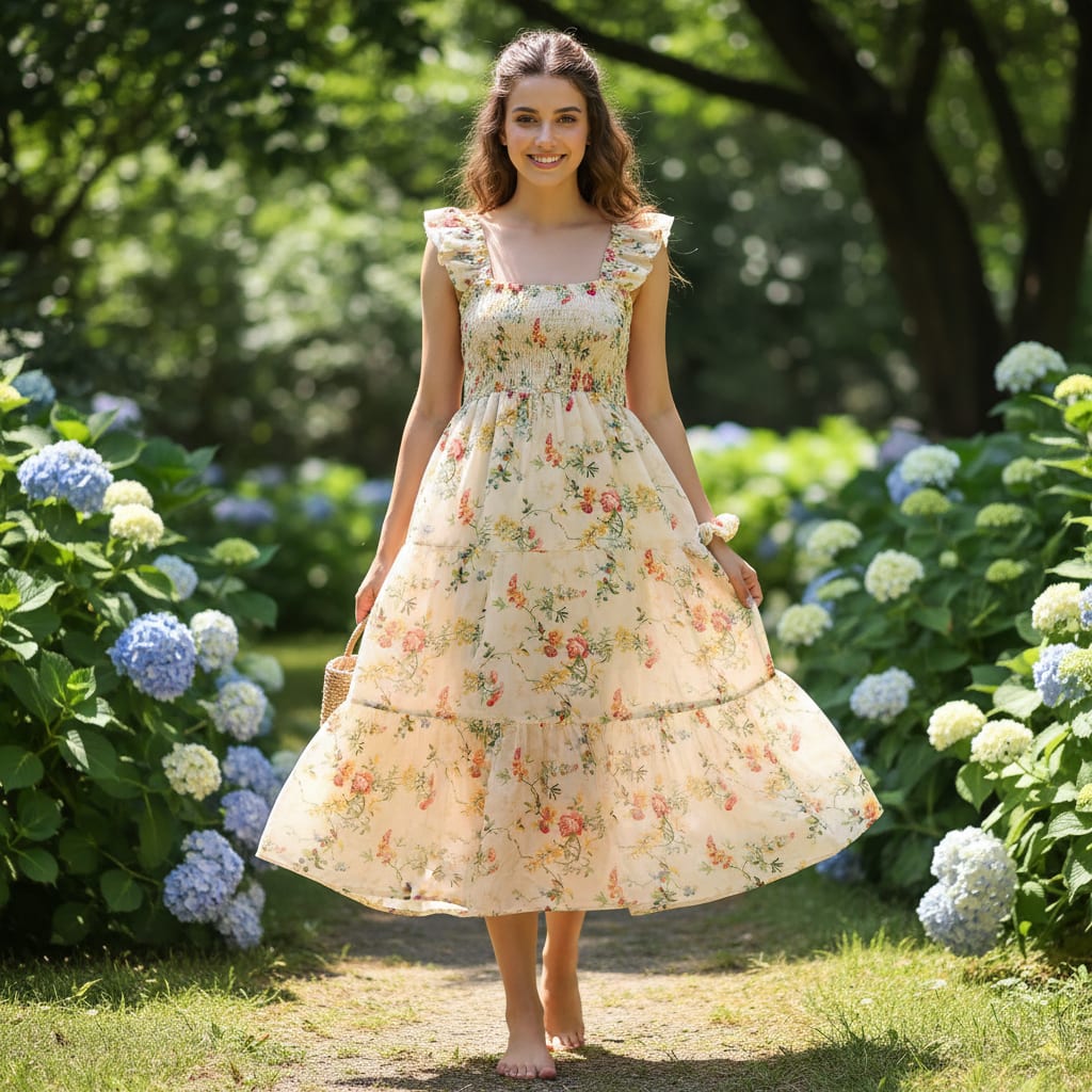 Green Floral Pure Muslin Printed Fabric Material