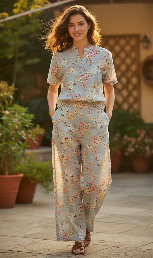 Multicolor Floral Pure Cotton Printed Fabric Material - alternate view