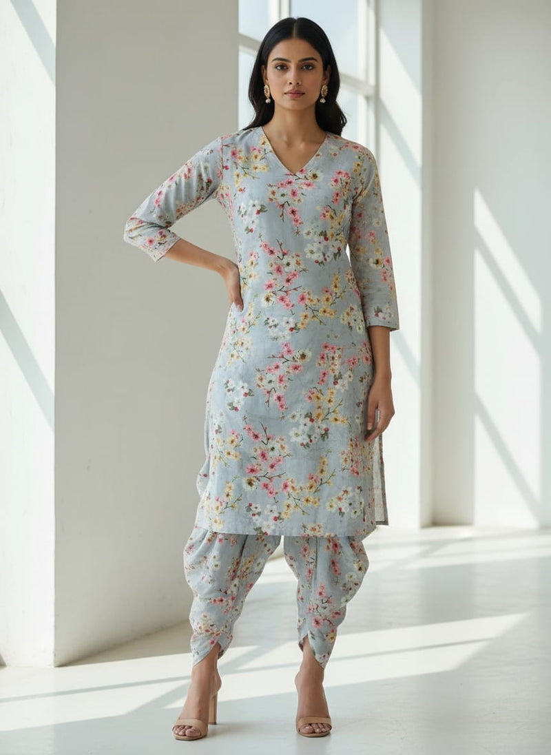 Multicolor Floral Pure Cotton Printed Fabric Material