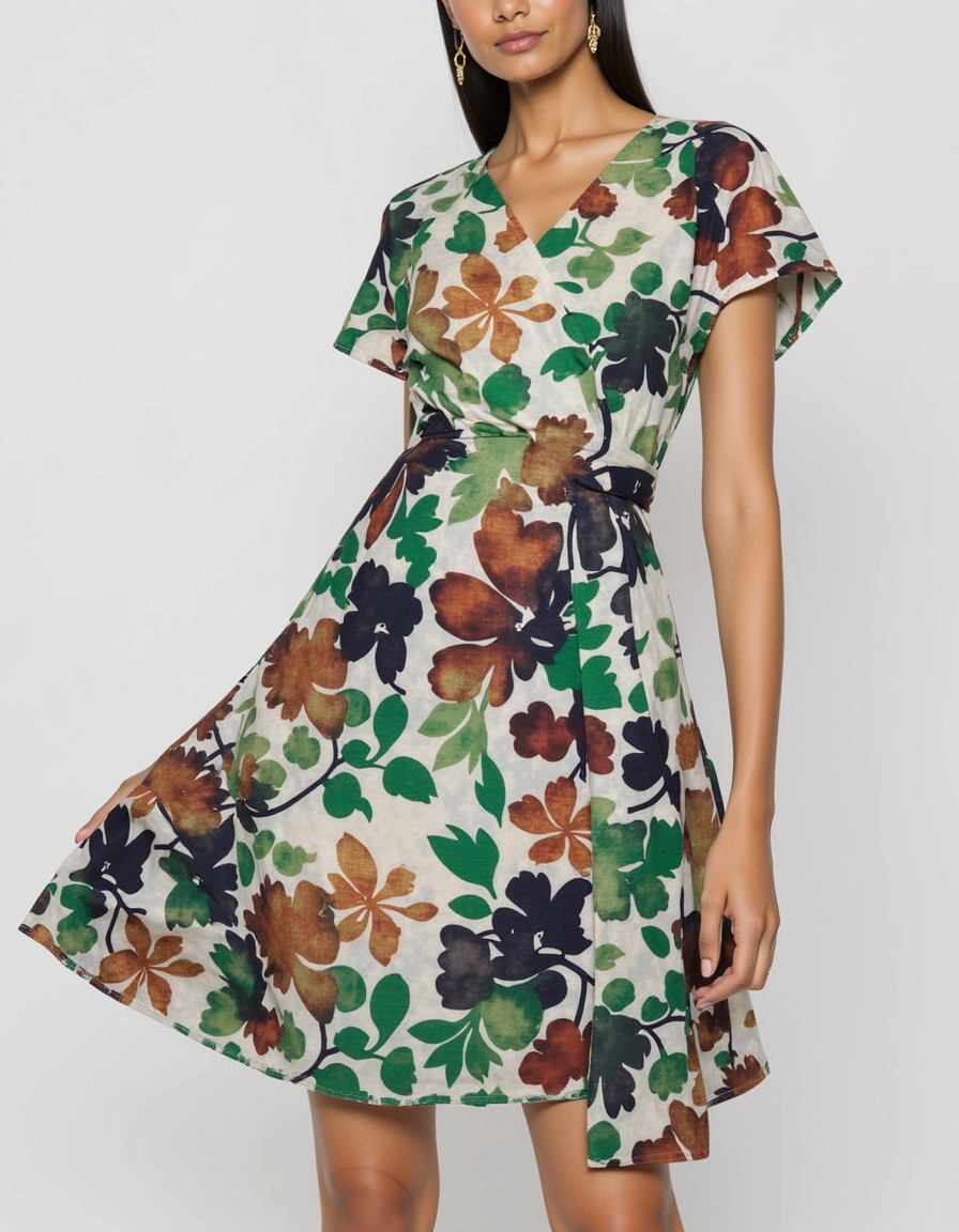 Dola Silk Floral Printed Fabric