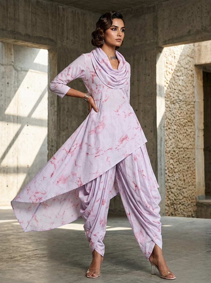 Pink Marble Abstract Pure Cotton Digital Printed Fabric