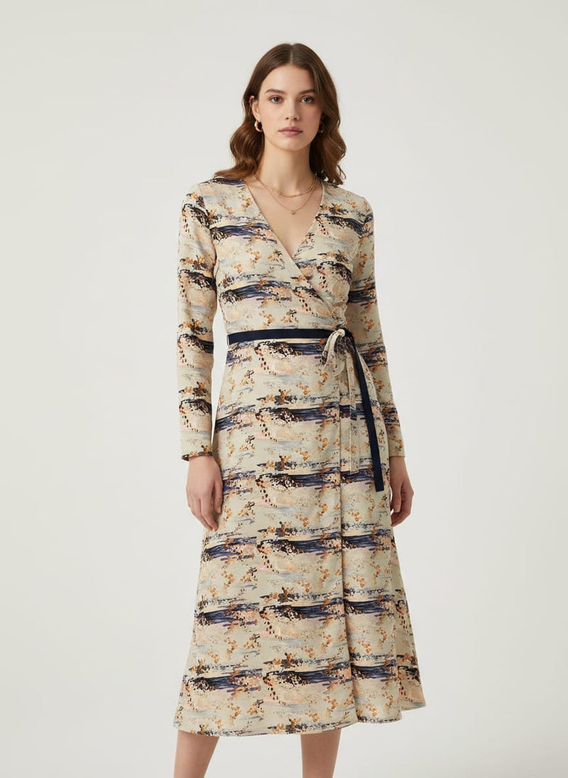 Modish Moss Decorative Weightless Printed Fabric