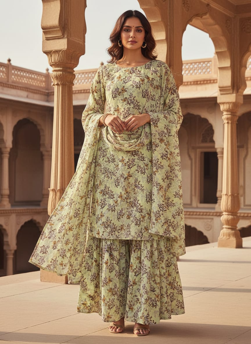 Pista Flower Weightless Printed Fabric
