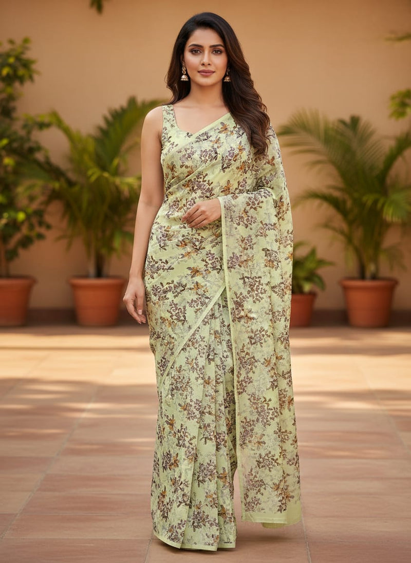 Pista Flower Weightless Printed Fabric