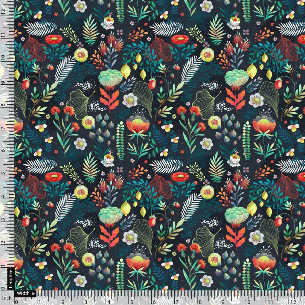 Classy Christmas Japan Satin Printed Fabric – 8.1