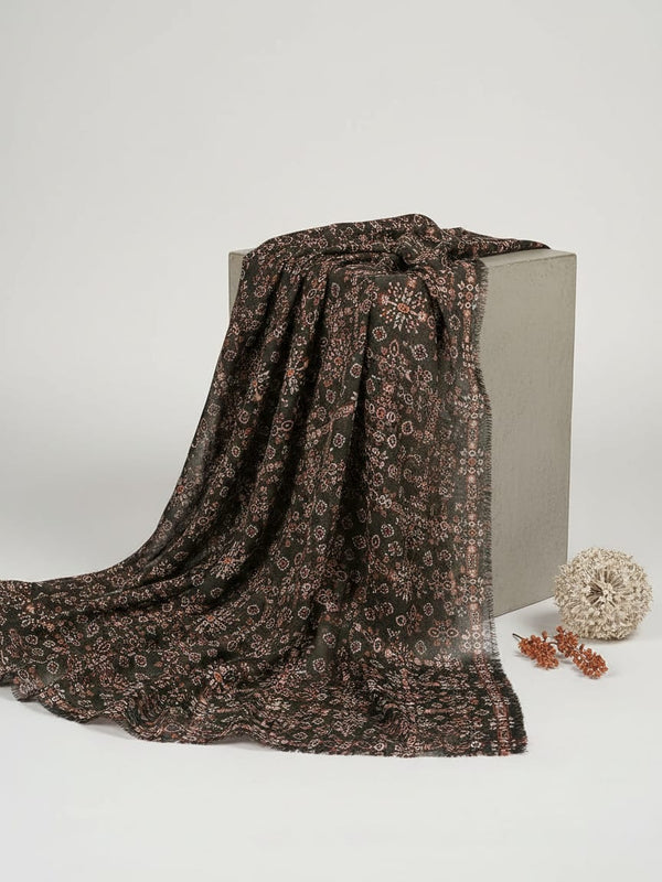Invigorate Your Wardrobe with Muslin Fabric in Black Ajrakh Patterns