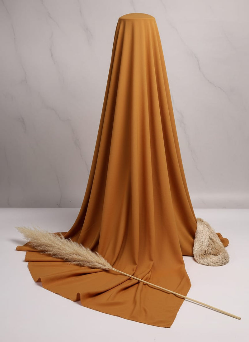 Yellow Plain American Crepe Solid Fabric