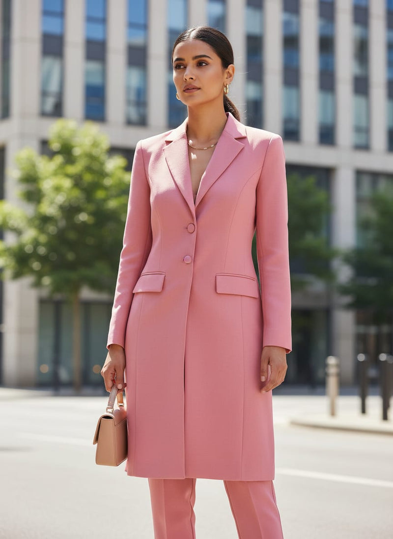 Pink Plain American Crepe Solid Fabric