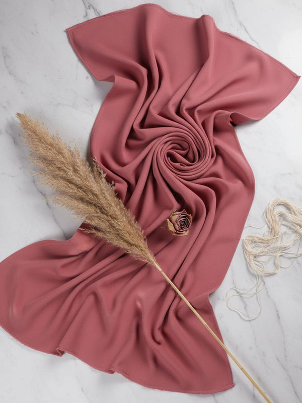Brown Plain American Crepe Solid Fabric