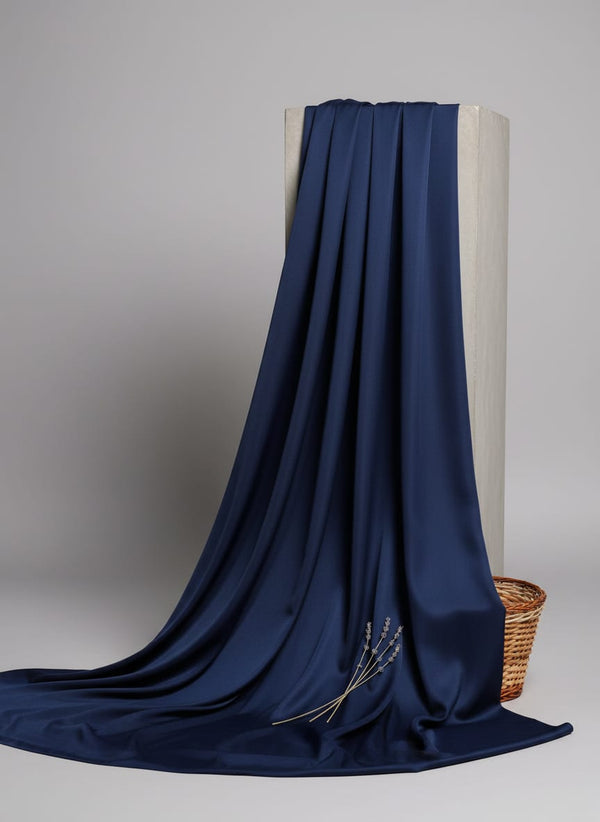 Blue Plain Japan Satin Solid Fabric - Fabric Editorial Studio Flatlay Lookbook - PLJS-0-FVS2022687-110