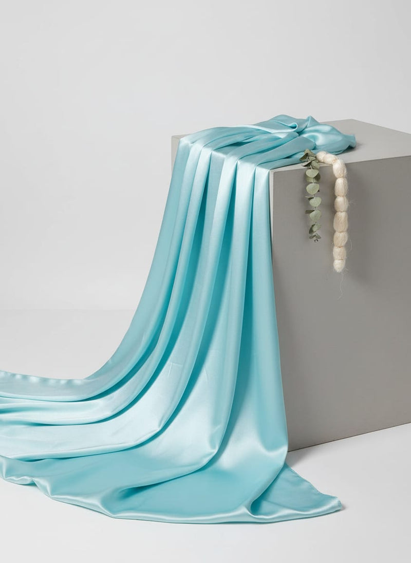 Firozi Plain Japan Satin Solid Fabric