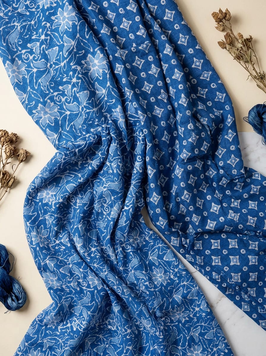 A Dialogue of Pattern in Classic Blue