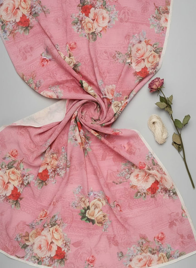 Gorgeous floral print digital printed fabric in weightless fabric from FAB VOGUE Studio