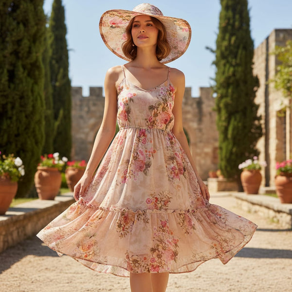 Classy floral digital printed weightless fabric by FAB VOGUE Studio - alternate view
