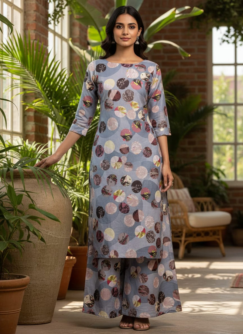 Geometric digital printed fabric in gray by FAB VOGUE Studio
