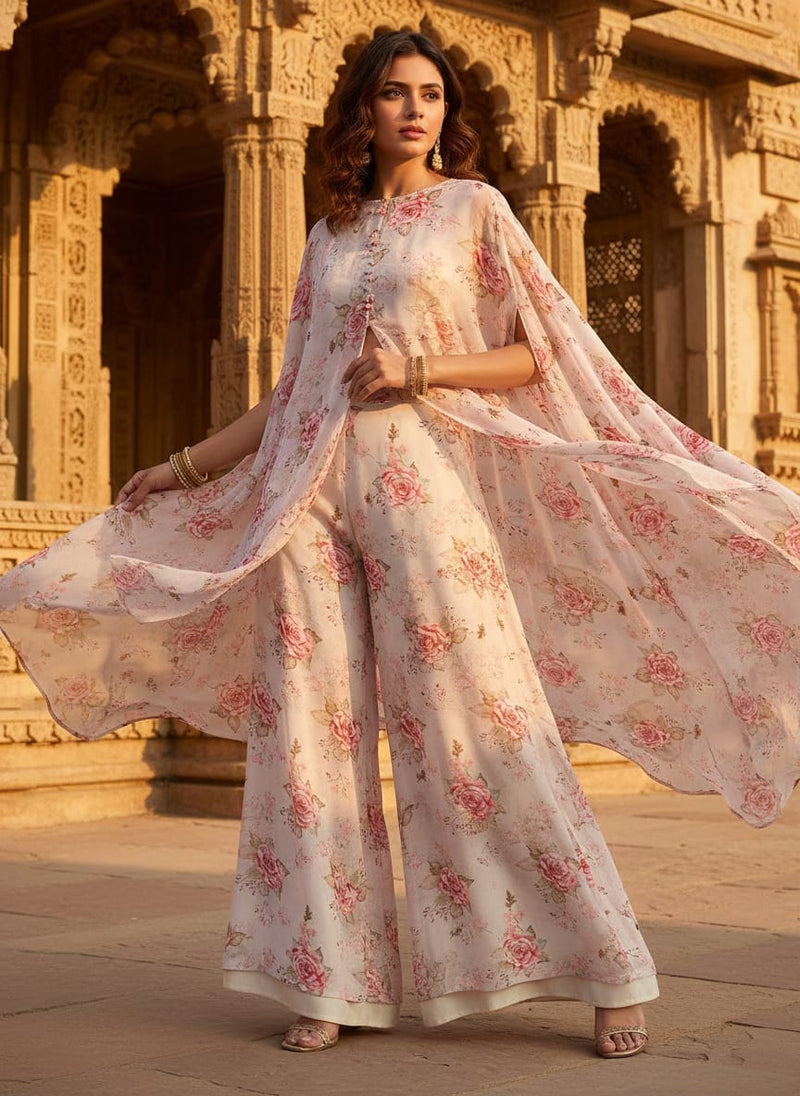 Floral Ditsy Digital Printed Pure Georgette Fabric from FAB VOGUE Studio