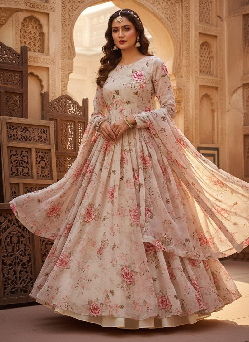 Floral Ditsy Digital Printed Pure Georgette Fabric from FAB VOGUE Studio