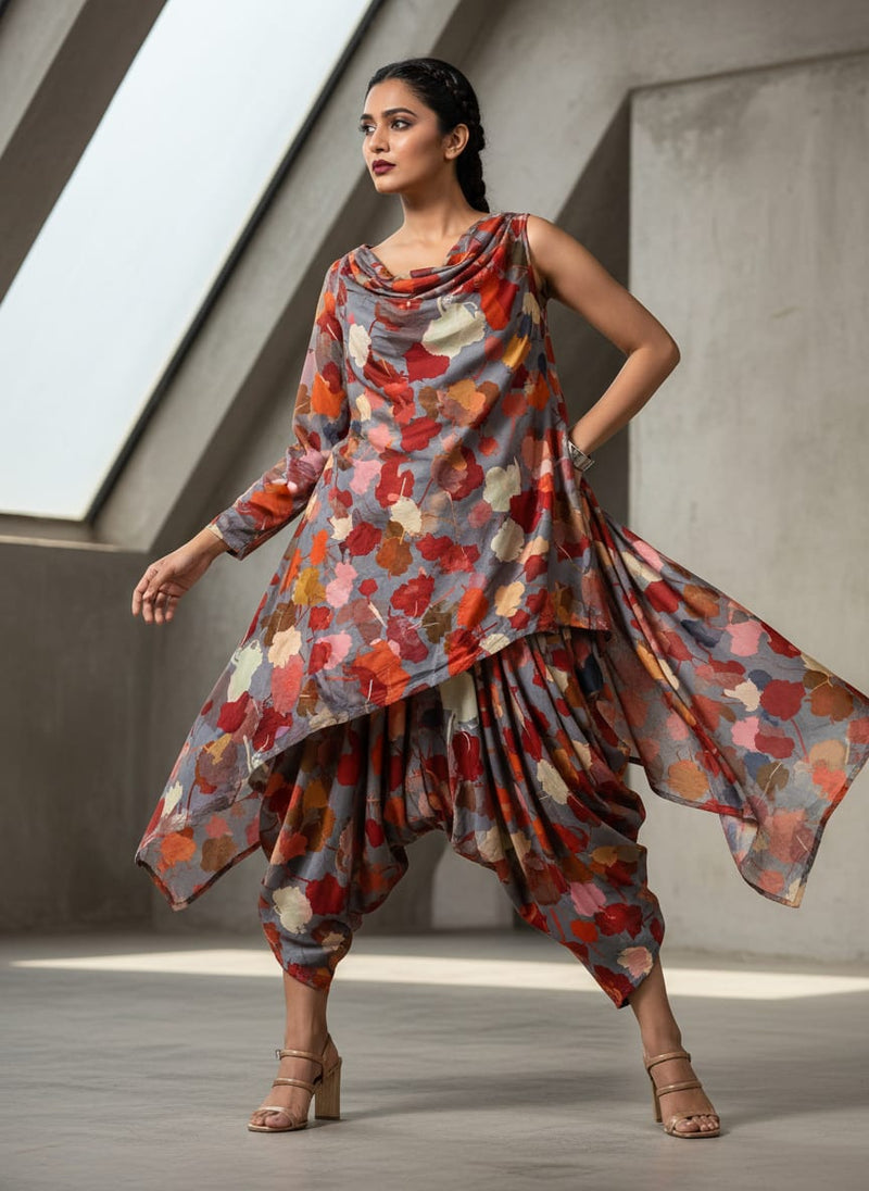 Abstract Digital Printed Pure Muslin Fabric by FAB VOGUE Studio