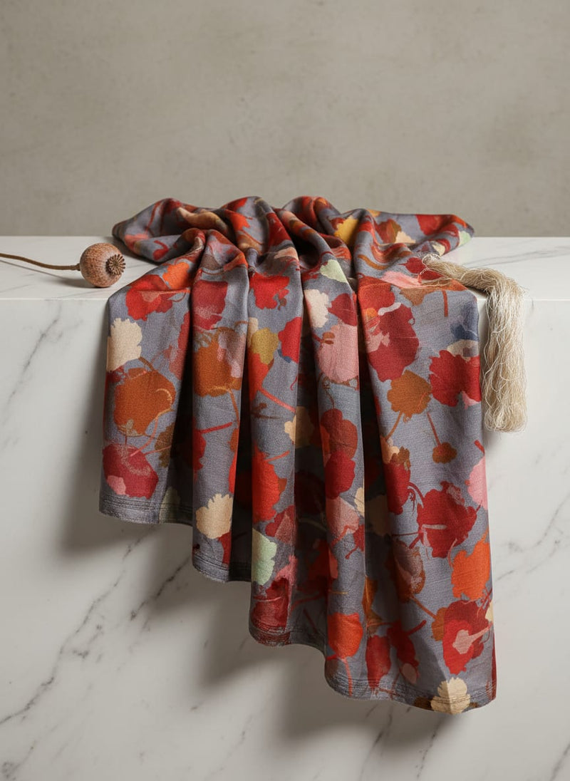 Abstract Digital Printed Pure Muslin Fabric by FAB VOGUE Studio