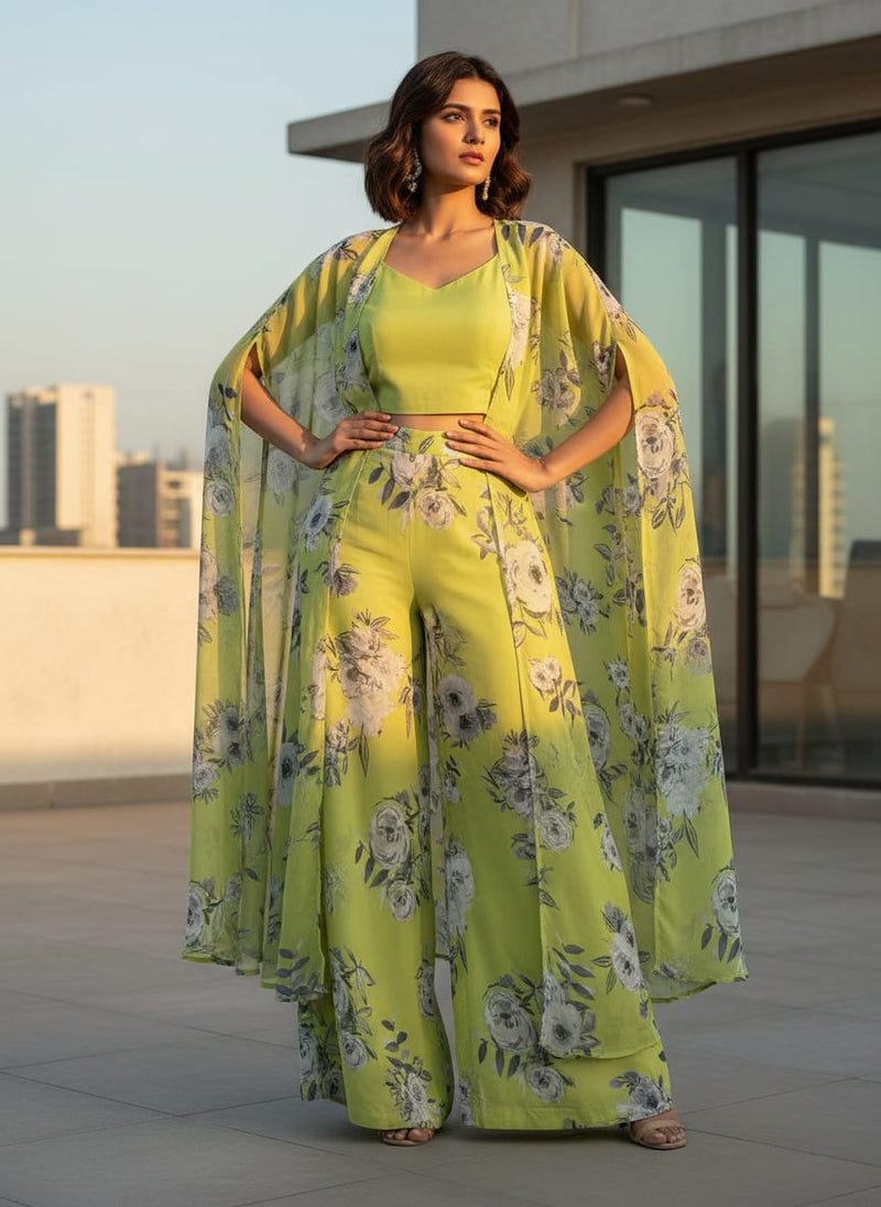 Gorgeous floral print Georgette fabric by FAB VOGUE Studio