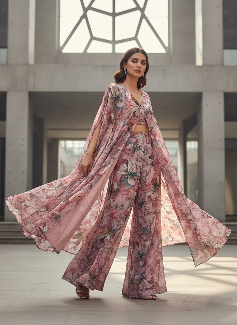 Gorgeous multicolor damask digital printed fabric from FAB VOGUE Studio