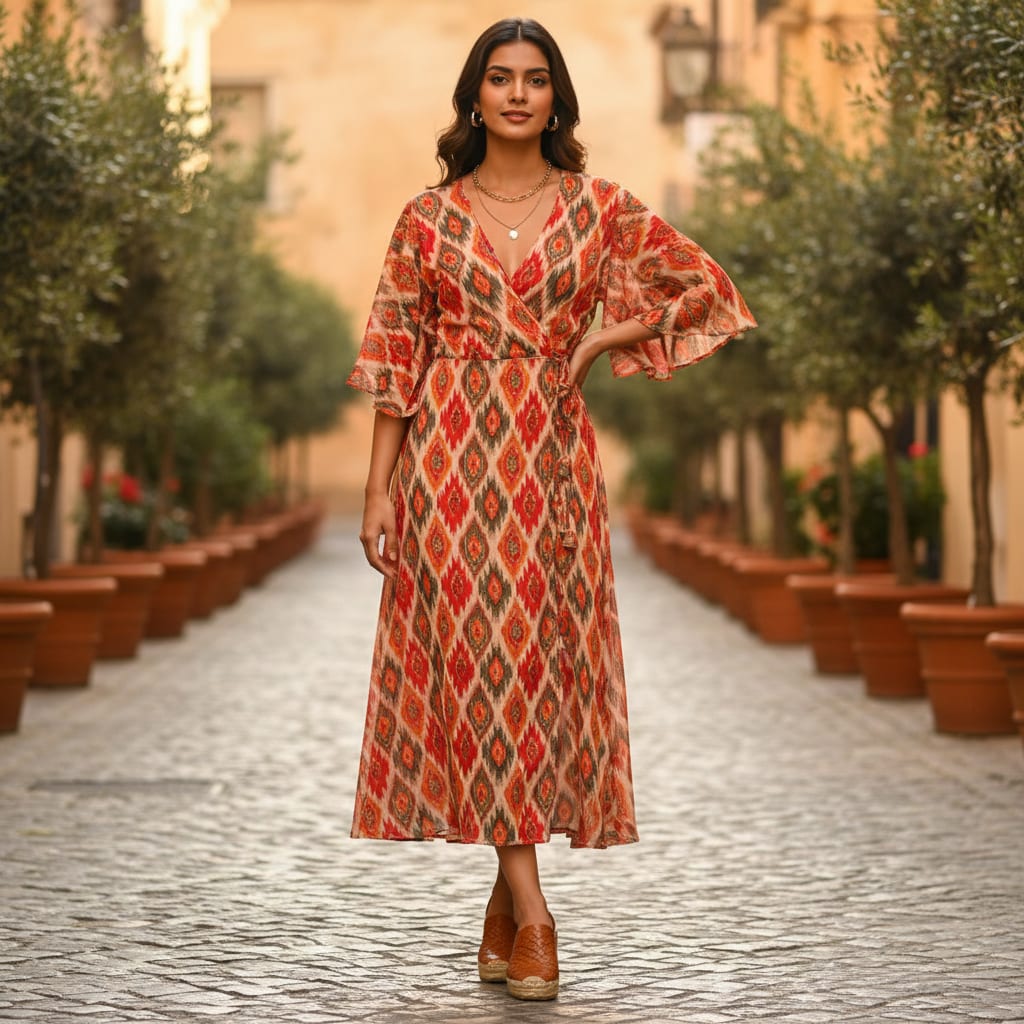 Gorgeous multicolor digital printed fabric for stylish clothing