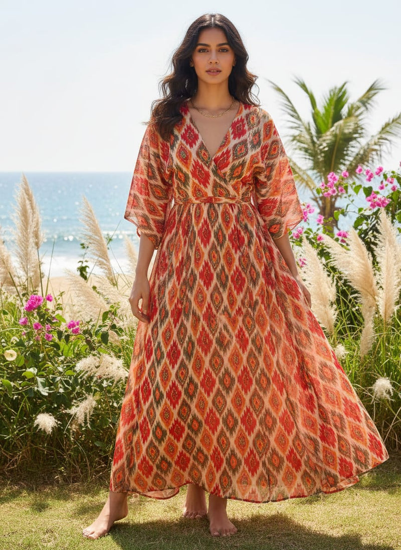 Gorgeous multicolor digital printed fabric for stylish clothing