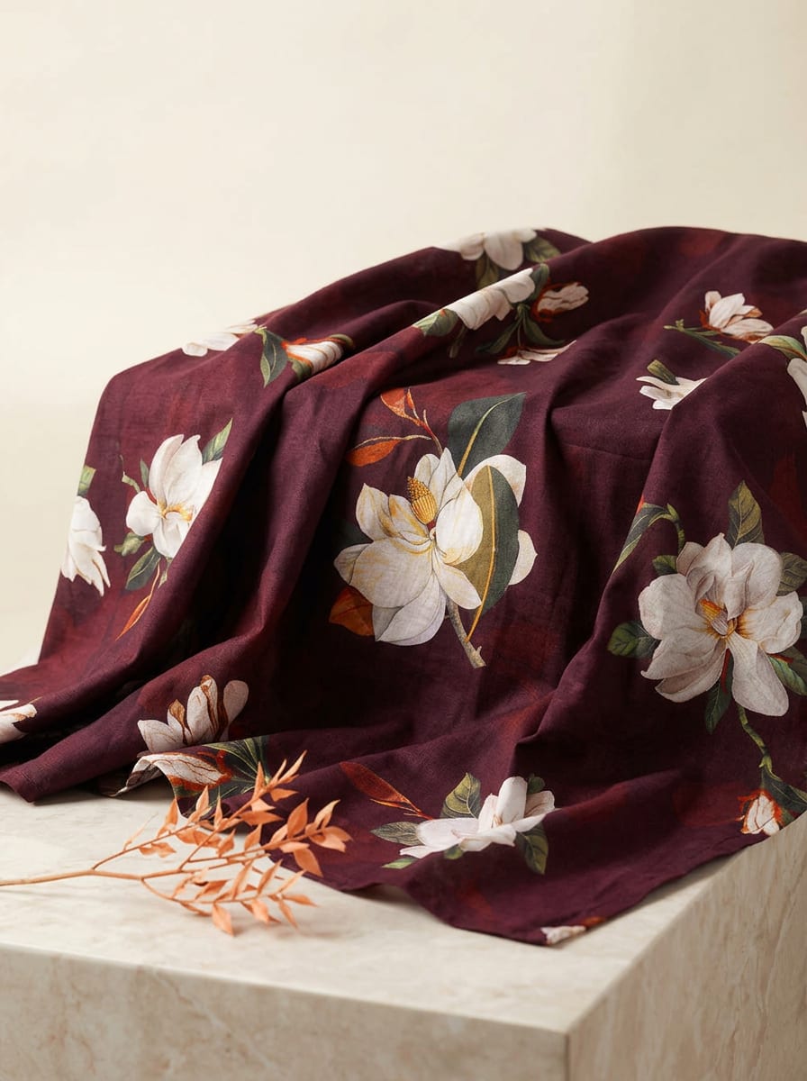 A Classic Blossom on a Field of Maroon